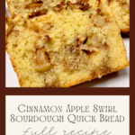 Cinnamon Apple Swirl Sourdough Quick Bread