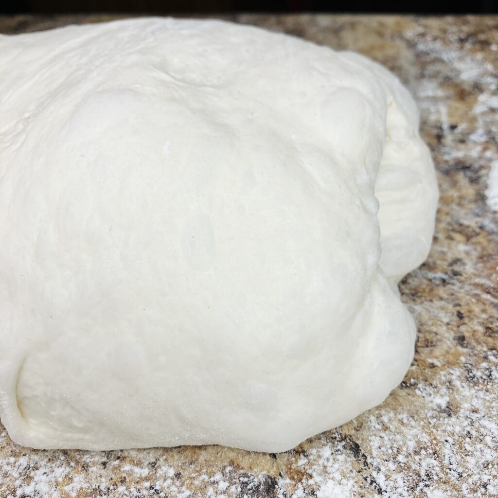 strong bread dough after shaping