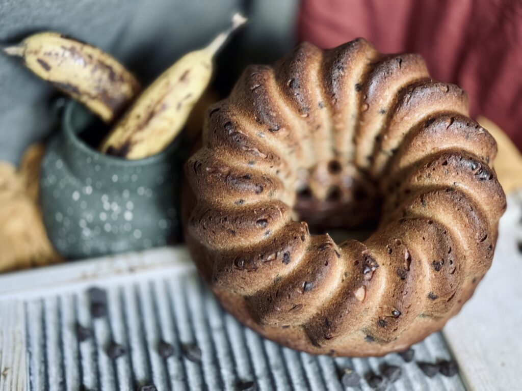 peanut butter sourdough banana bread