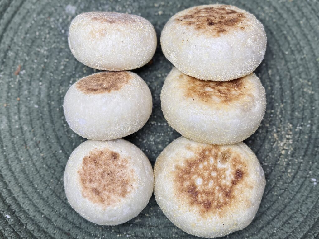 milk vs water English muffin