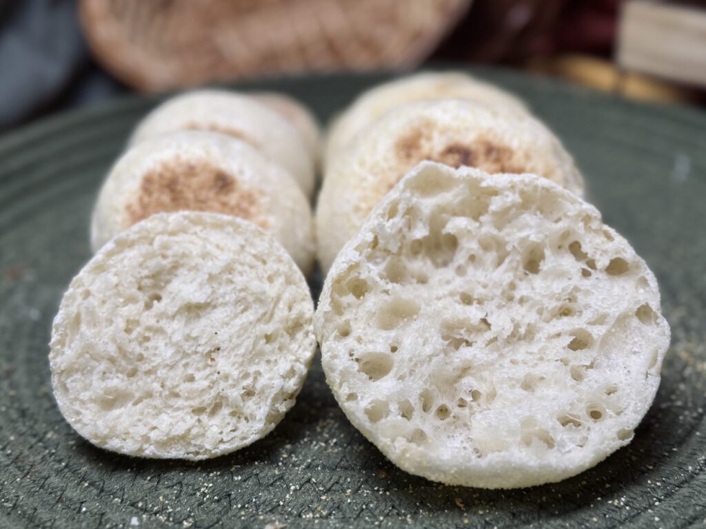 milk vs water English muffin