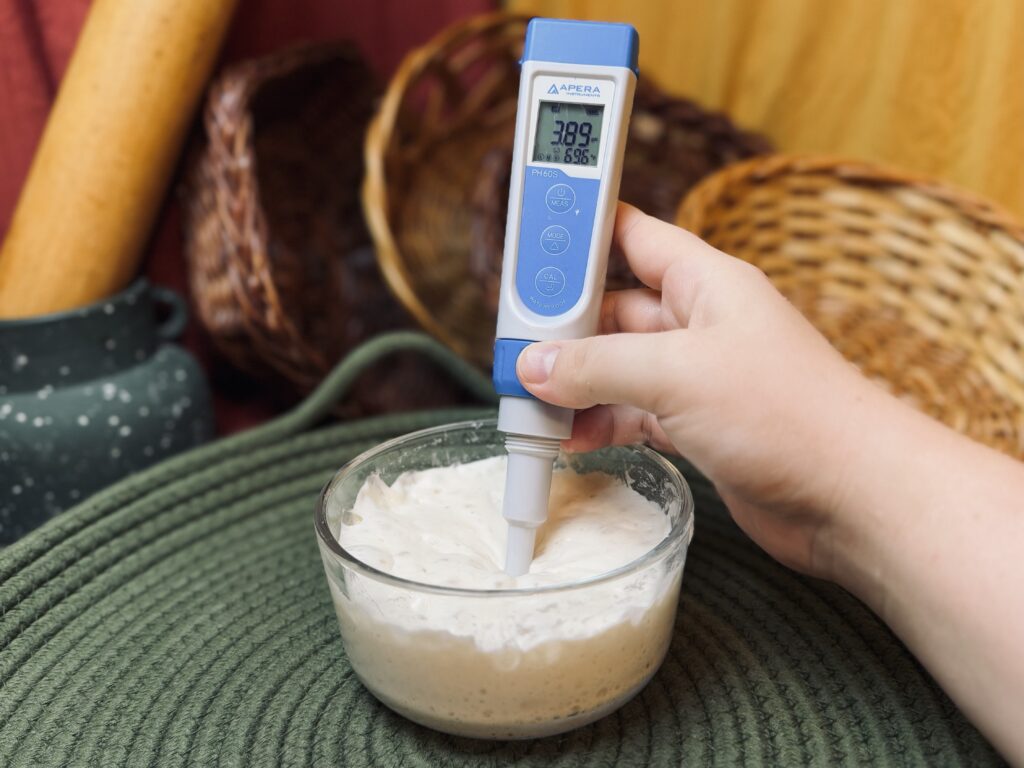 pH of sourdough starter