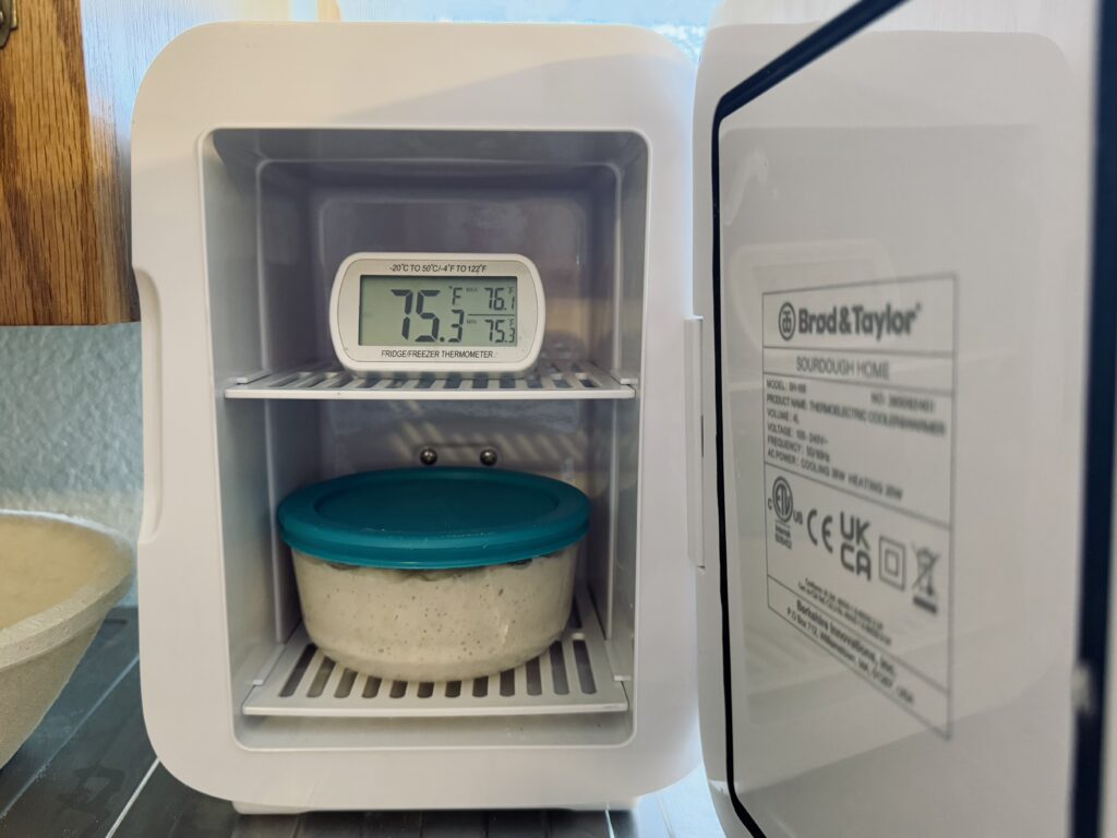 sourdough starter inside Brod and Taylor sourdough home