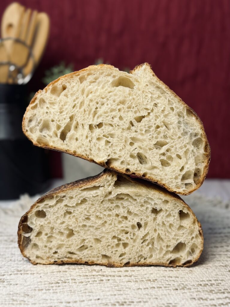 Bread made with starter past peak