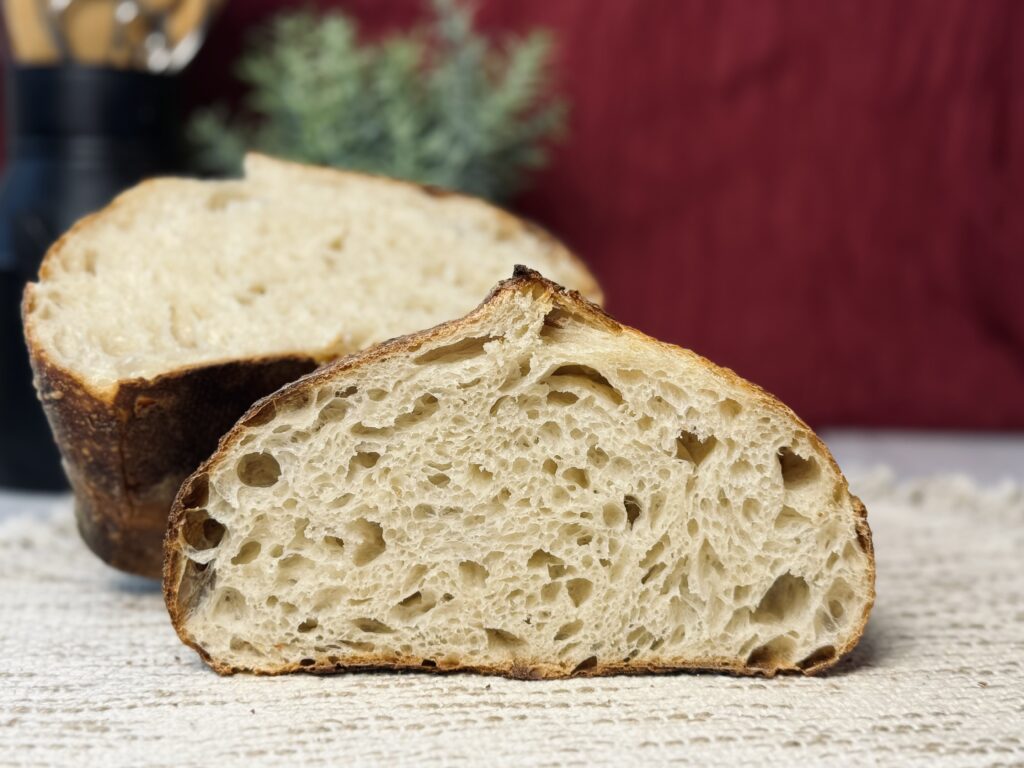 Bread made with starter past peak